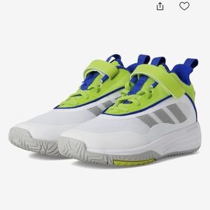 adidas Kids Sneakers White, Neon Green & Royal Blue